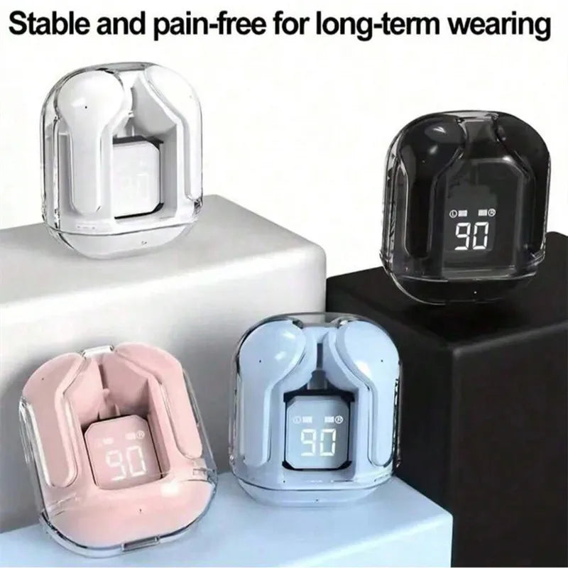 Original T2 Bluetooth Earbuds – Transparent Wireless Earbuds with HIFI Sound, Bluetooth 5.3, Fast Charging, and Long Battery Life