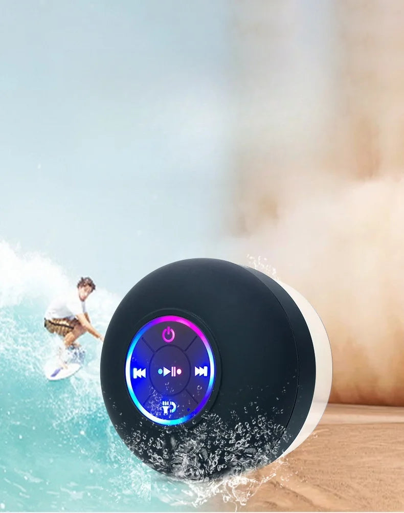 2025 Waterproof Wireless LED Bluetooth Speaker - Portable Outdoor Sports Stereo with Suction Cup