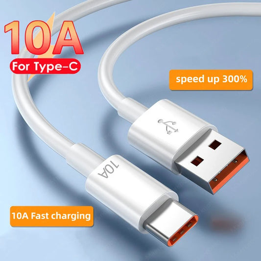 120W 10A Type C Cable - Super Fast Charging & Data Transfer Cable for Huawei, Xiaomi, Samsung, and More